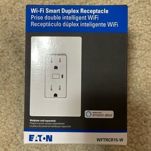 NIB Eaton Wi-Fi smart duplex receptacle